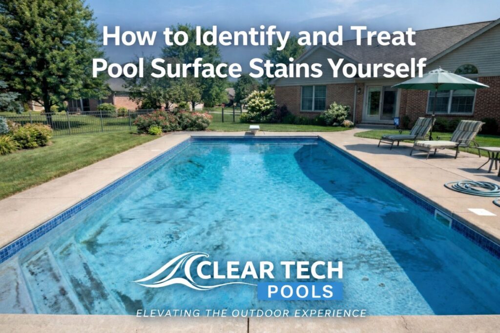 how to treat surface stains from pool
